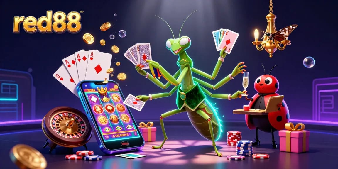 Experience the exhilarating world of red88, where vibrant casino excitement meets immersive gaming action under stunning 3D illustrations.