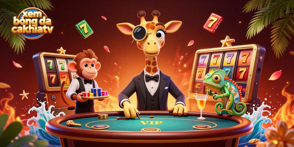 Experience xem bóng đá cakhiatv at a lively casino with vibrant characters and exciting gambling elements.