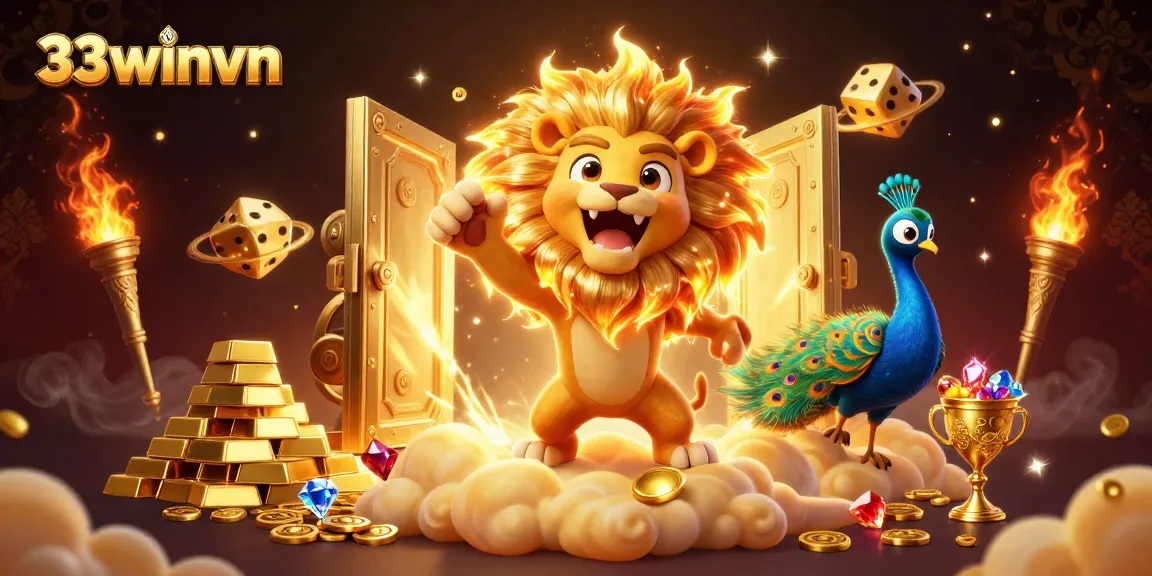 Experience thrilling wins at 33winvn with dynamic gameplay involving golden treasure and fun casino elements.