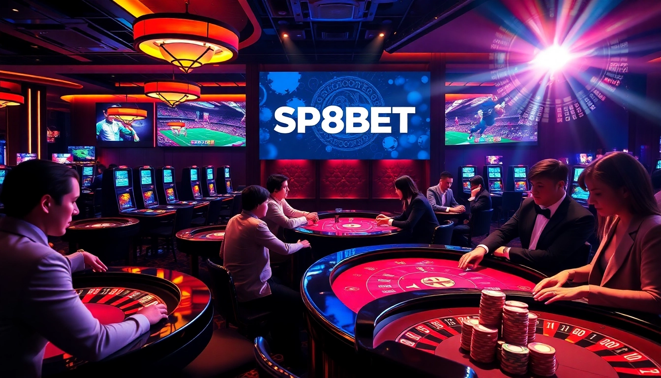 Experience the thrill of casino games at https://sp8bet.co.com/ with vibrant poker tables and professional players.