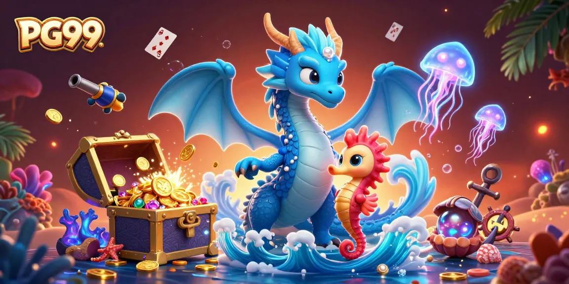 Experience thrilling gameplay at PG99 with a fantasy underwater realm featuring vibrant characters.