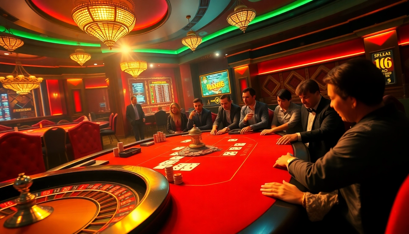 Engaging scene at a luxurious casino highlighting the hidden wiki and exhilarating poker action with vibrant colors.