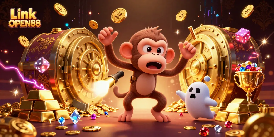 Experience fun and excitement with Link OPEN88 in this vibrant casino action scene.