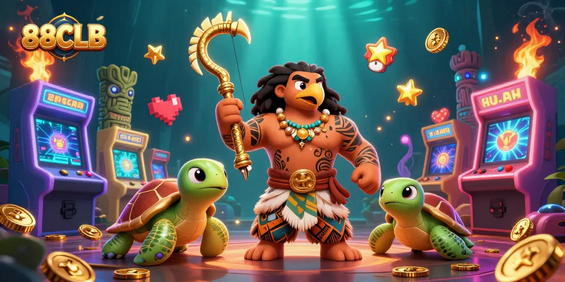 Experience the thrill of 88CLB with colorful gaming elements and vibrant characters in a dynamic casino scene.