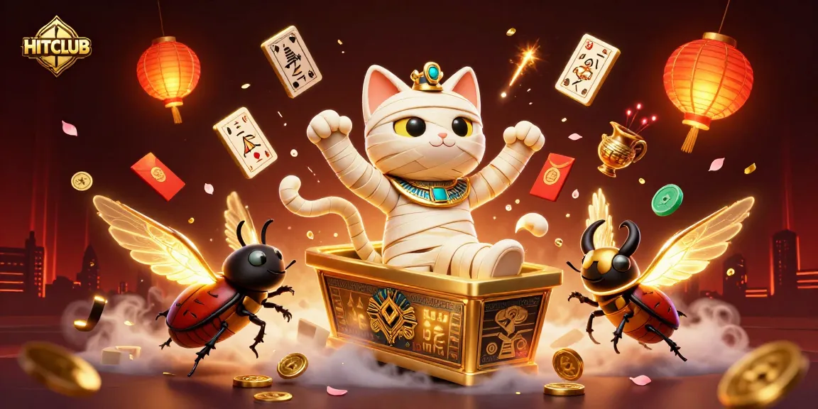 Engage in thrilling gaming at HITCLUB with vibrant Egyptian-themed casino elements.