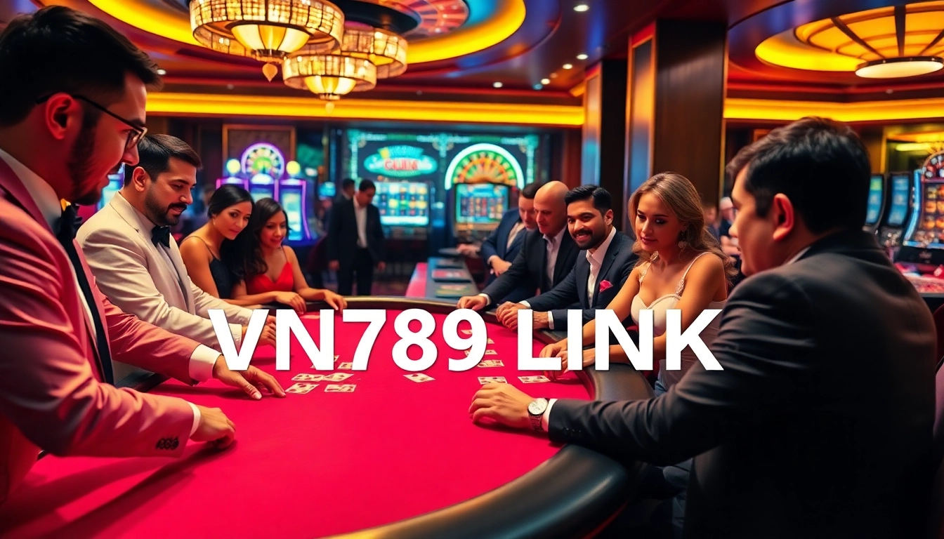 Experience the thrill of gaming with VN789 LINK at an upscale casino table.