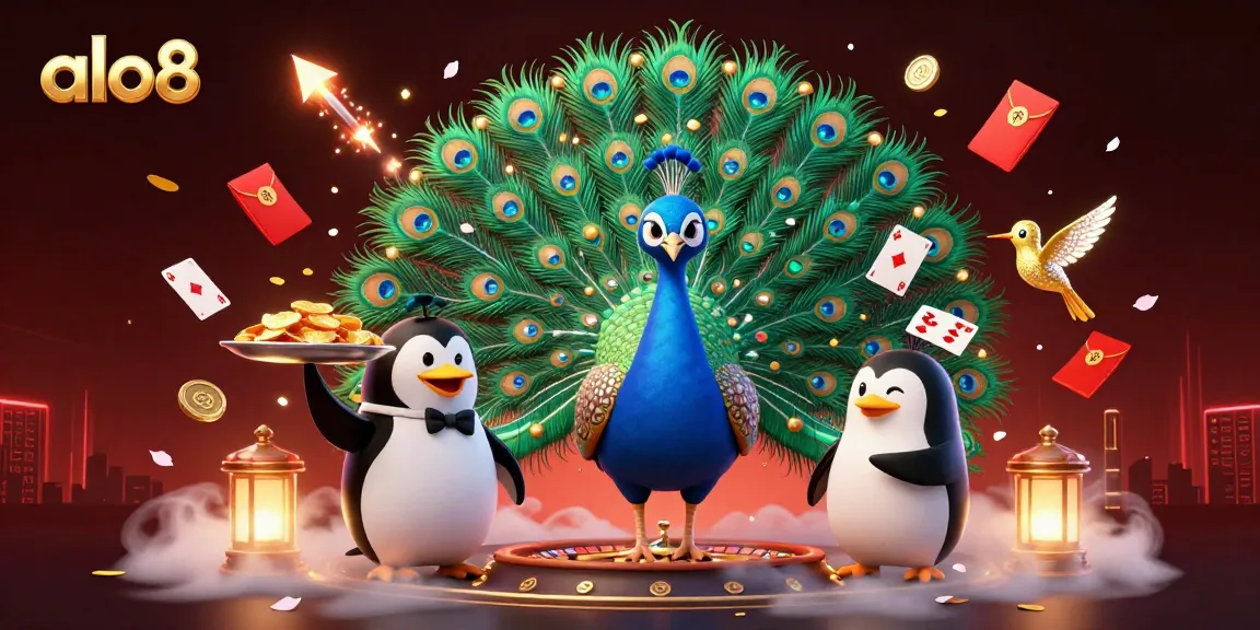 Play vibrant casino games at alo8 featuring festive characters and dynamic 3D elements.
