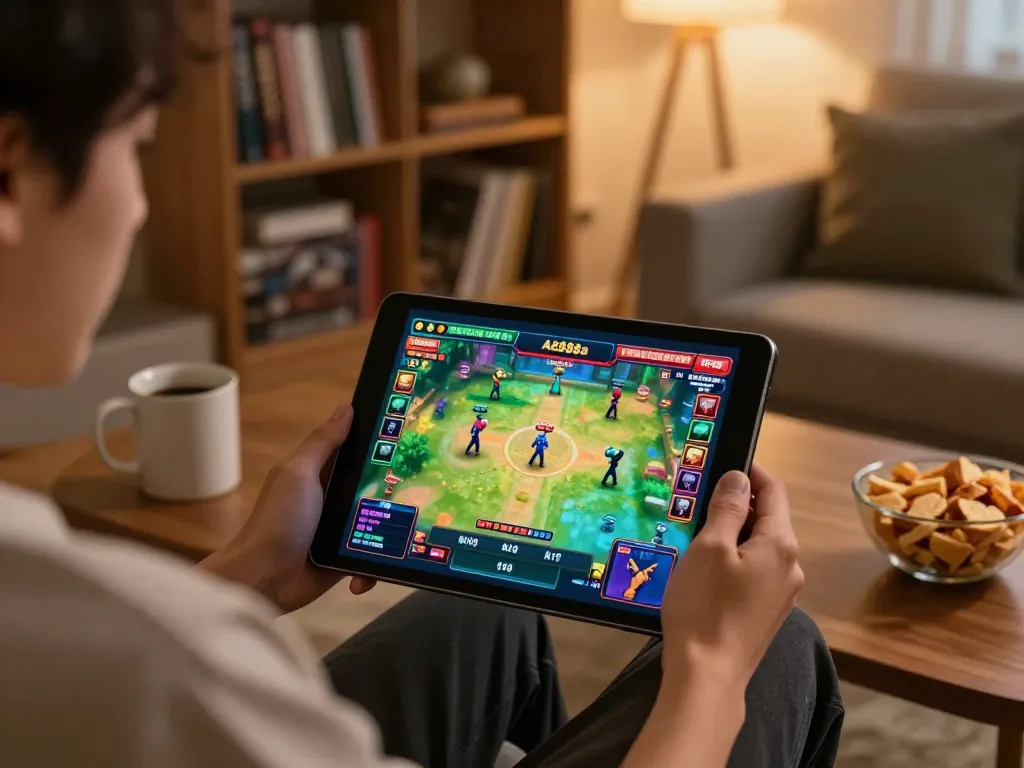 Experience AE888a live cockfighting action on tablet in cozy home setting