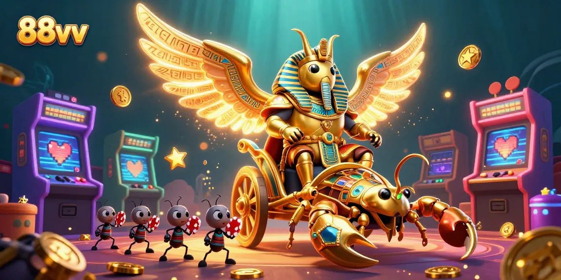 Play vibrant casino games at 88vv with an exciting golden beetle and games of chance.