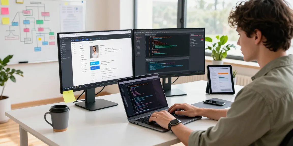 Build internal tools with AI in a collaborative workspace filled with tech resources and programming activities.