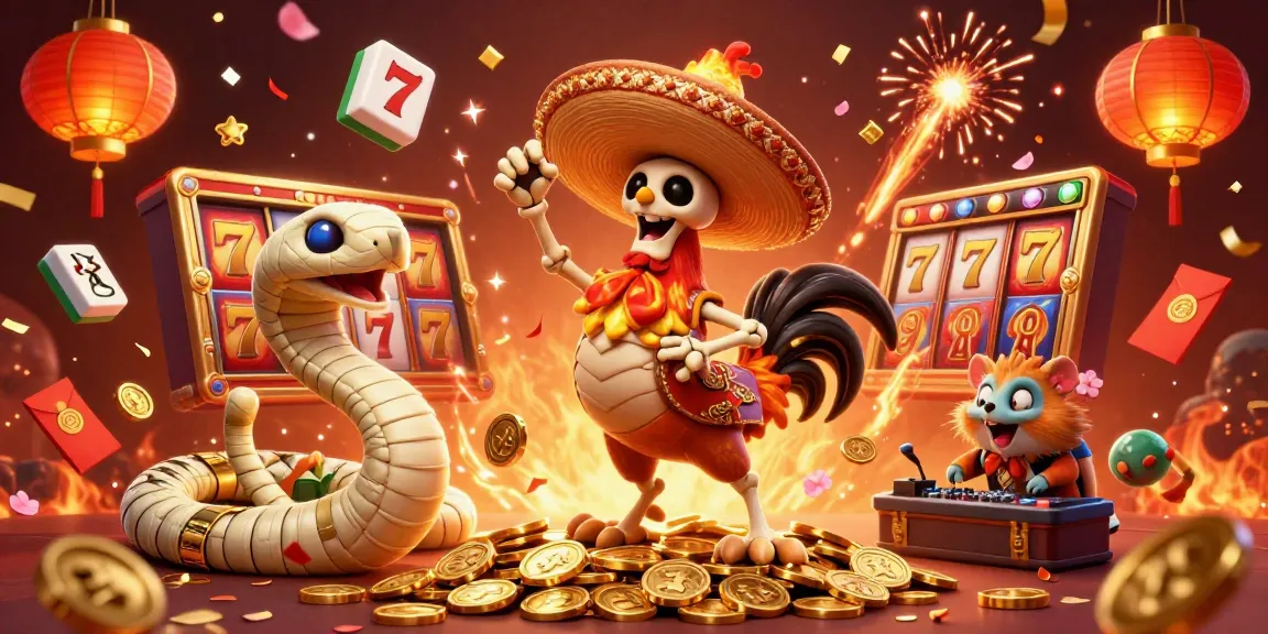 Celebrate wins with SKY88 in a vibrant 3D illustration featuring festive gaming elements and characters.