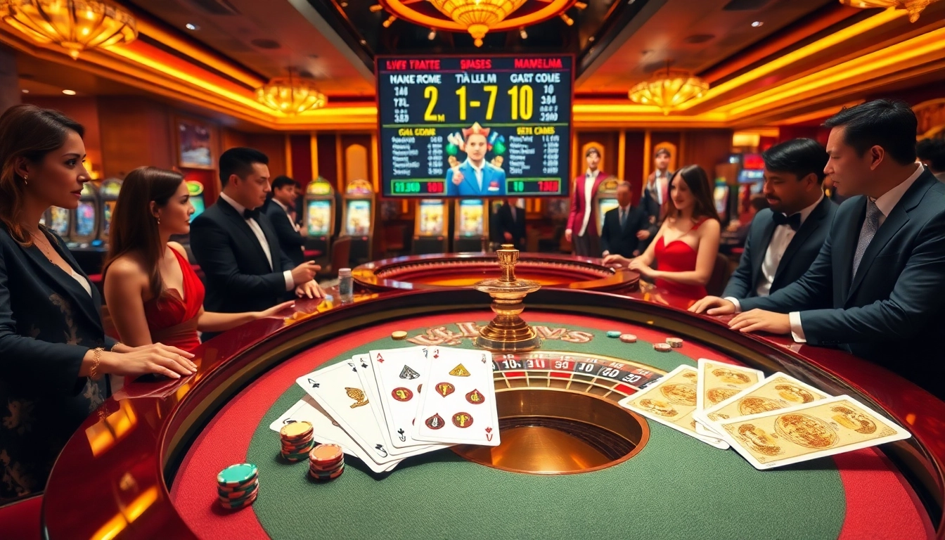 Engaging gamblers with the latest tỷ lệ 7m updates on a vibrant casino table.