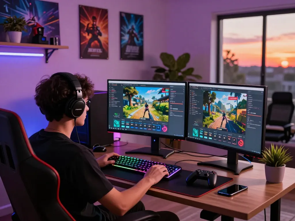 Hitclub gaming setup with vibrant lighting and immersive environment