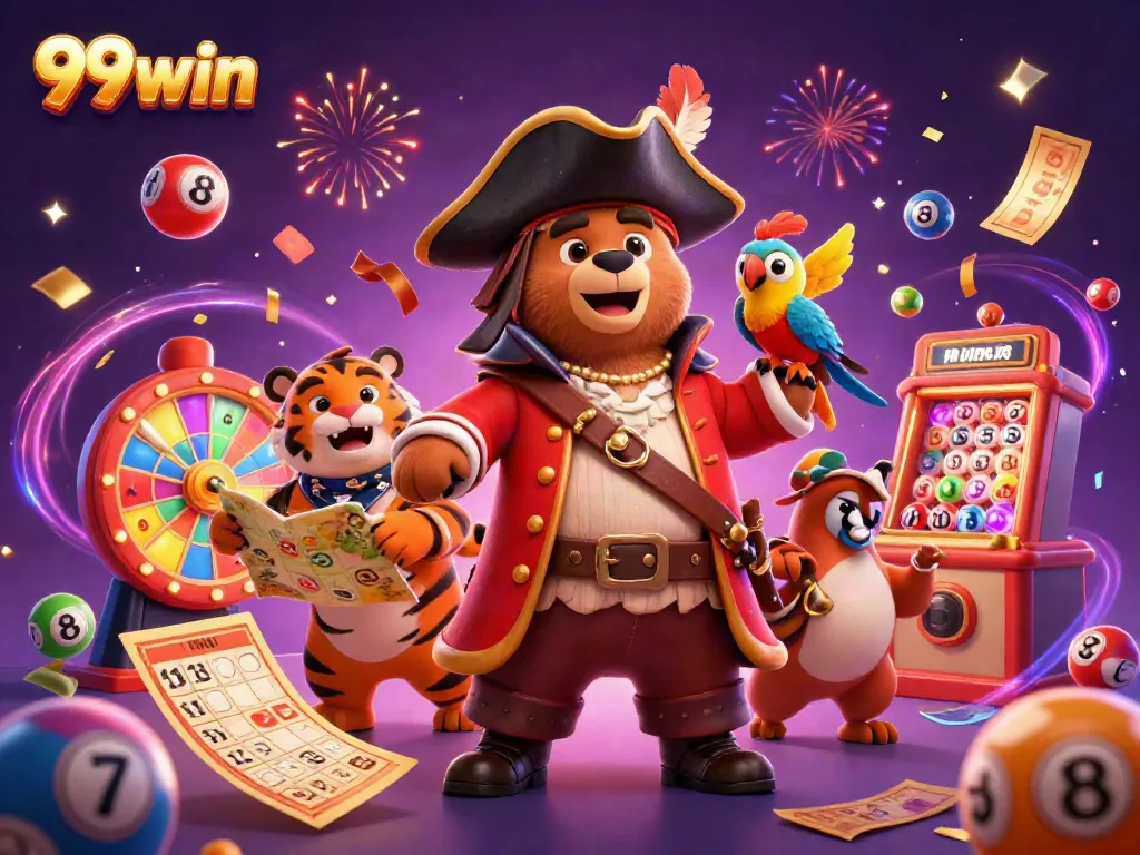 Engage in thrilling adventures with 99win featuring pirate-themed characters and dynamic lottery elements.