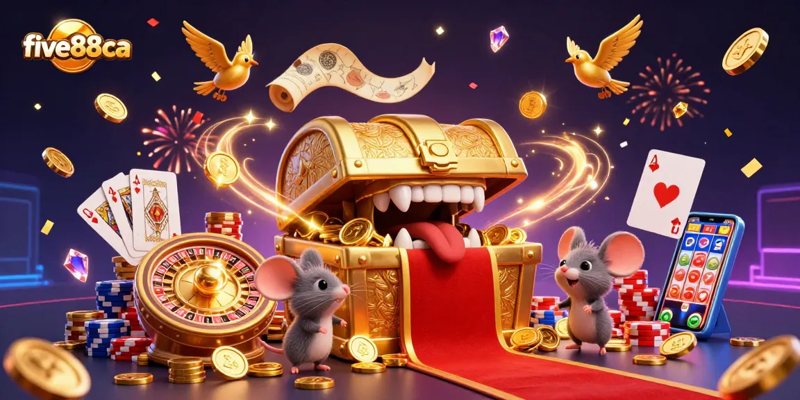 Spin the roulette and win big at five88ca with this vibrant casino scene filled with excitement.