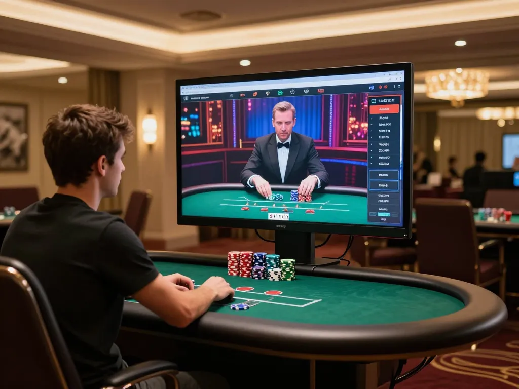 KONG 88 players enjoying an online poker game in a stylish gaming setup, chips prominently displayed.
