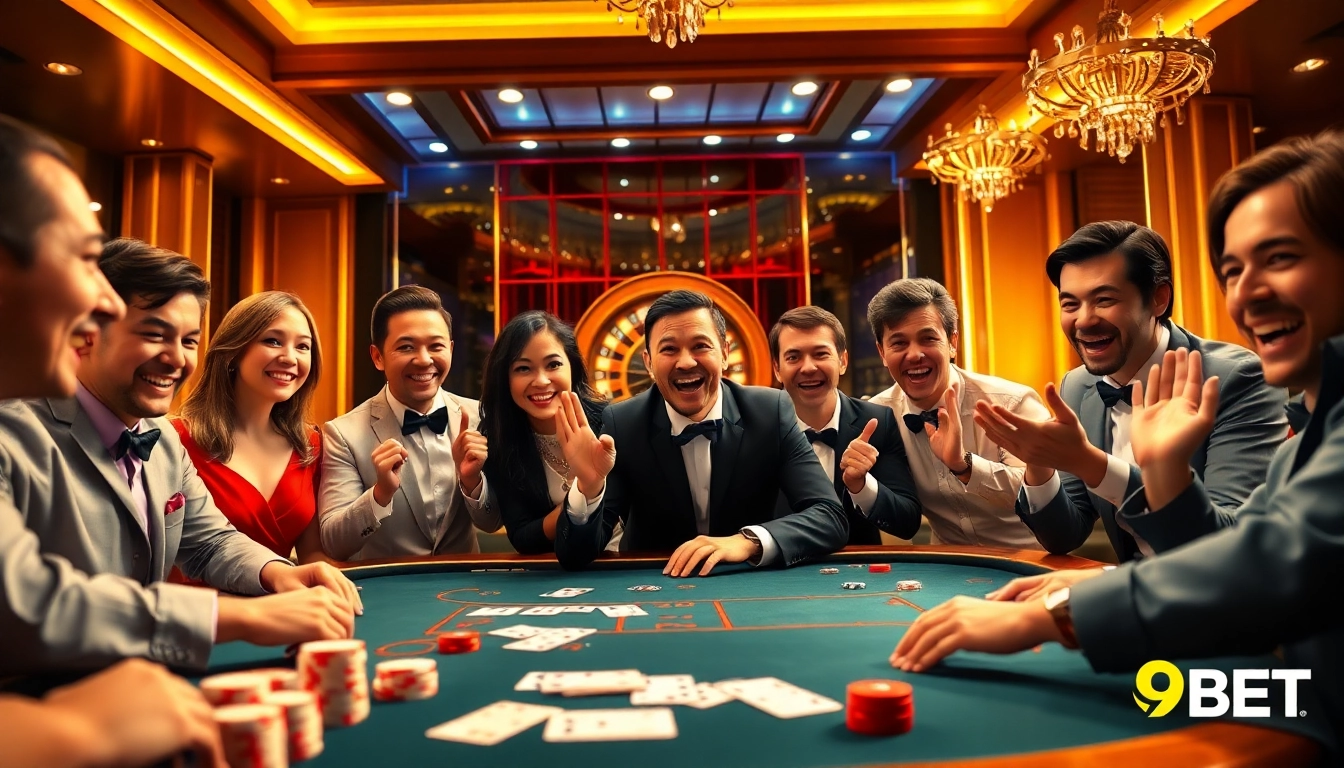Experience the thrill of online gambling at Trang Chủ 9BET while enjoying an exciting casino scene.