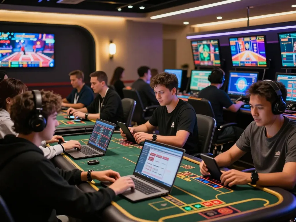lc88 players enjoying dynamic online casino gaming experience on laptops and smartphones