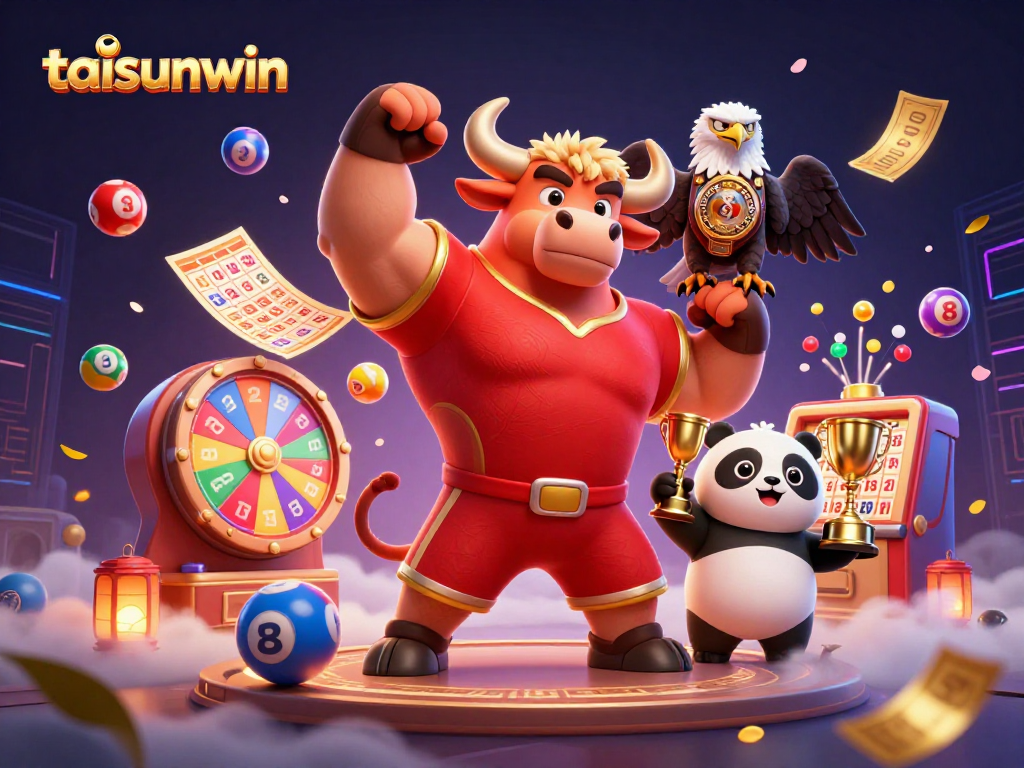 Experience thrilling moments with taisunwin in this vibrant casino scene featuring dynamic lottery elements.