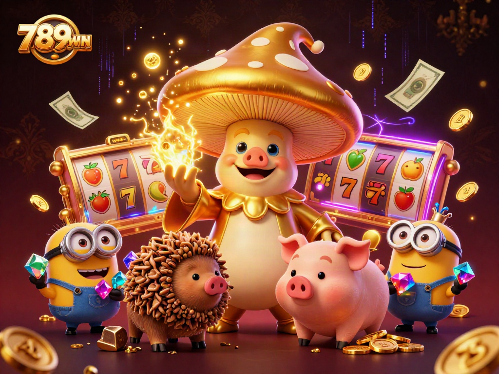 Experience the magic of winnings with 789WIN's enchanting treasure-filled casino scene.