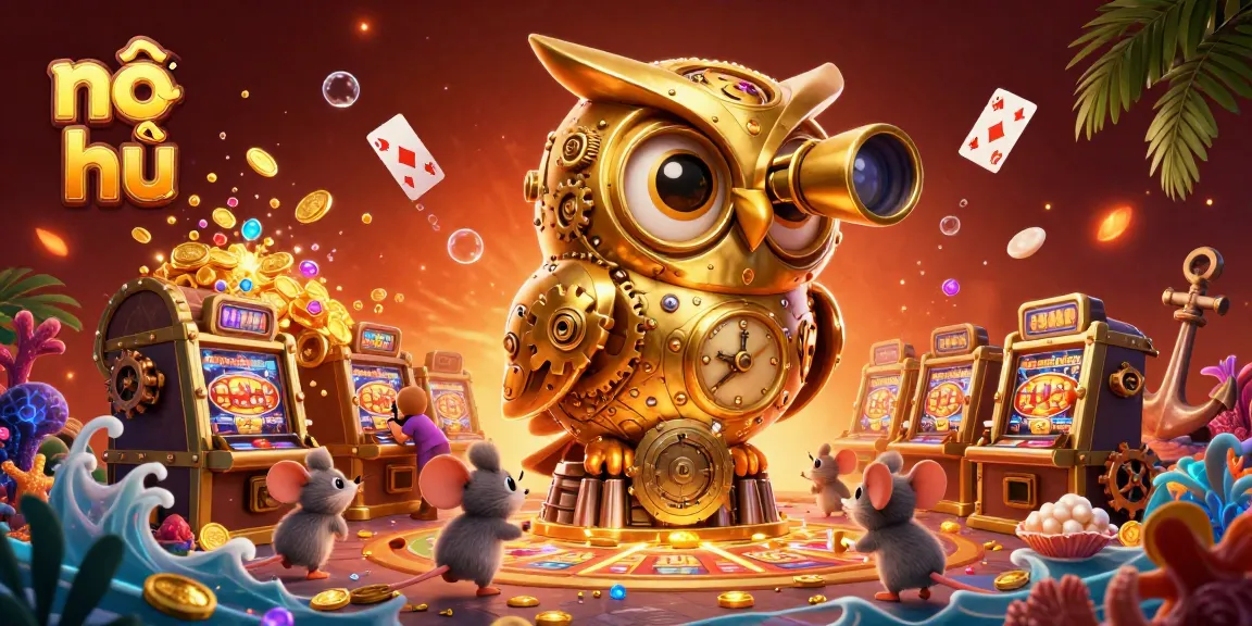 Spin the reels to win with nổ hũ in an immersive and vibrant casino game illustration.
