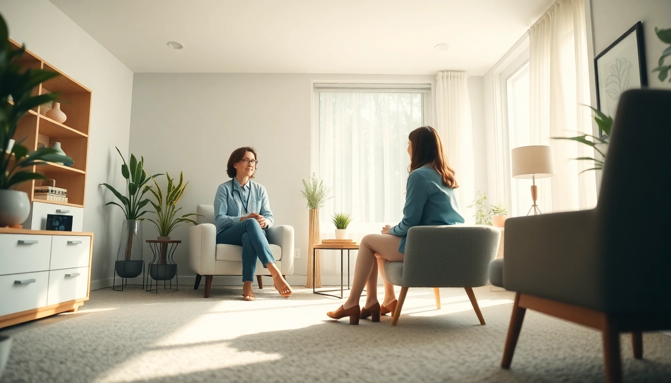 Engage with mental health tips in a warm counseling atmosphere filled with light and comfort.