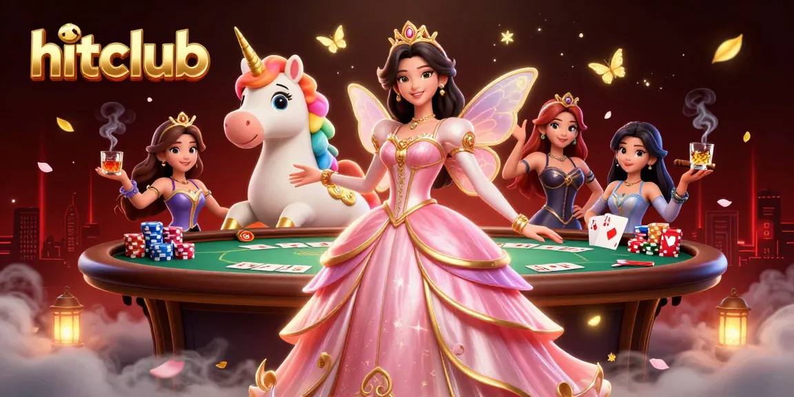 Experience thrilling wins at hitclub with glamorous gaming characters in an enchanting casino scene.