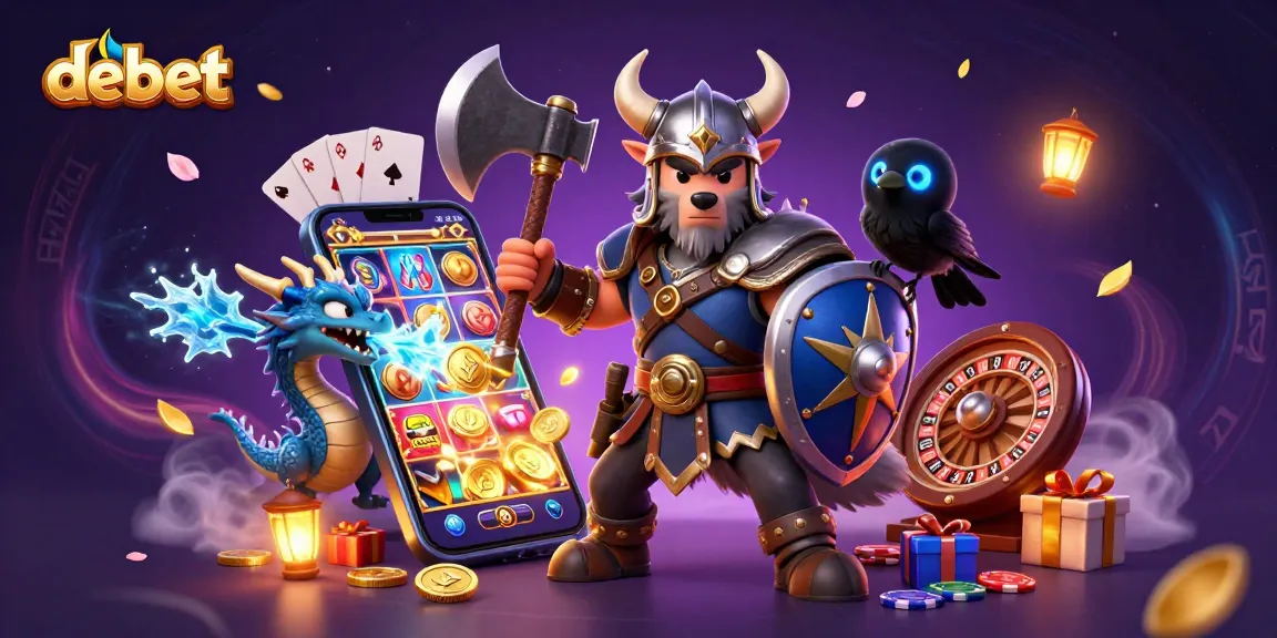 Experience debet with a captivating 3D illustration of magical gaming and fantasy elements.