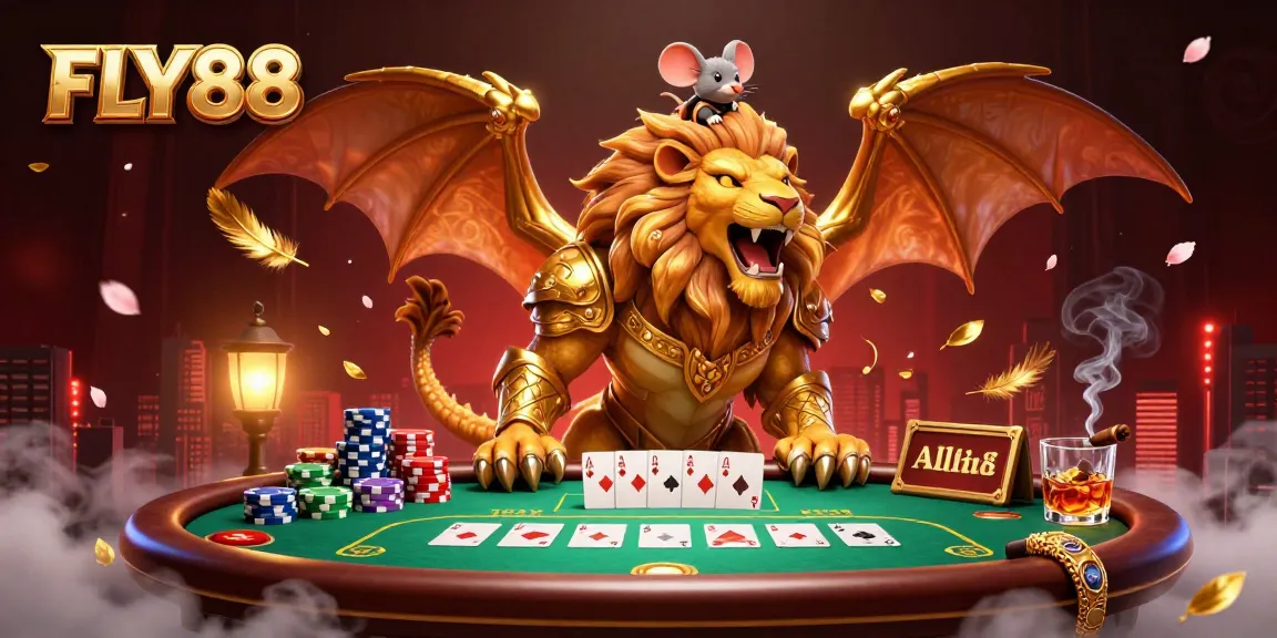 Engage in thrilling gameplay at FLY88 with dynamic poker scenes and vibrant casino elements.