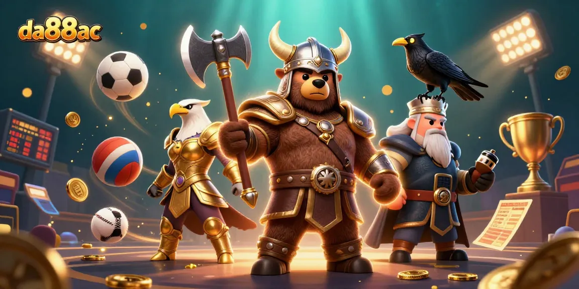 Engage with da88ac's thrilling betting scene featuring a Viking bear and Valkyrie eagle.