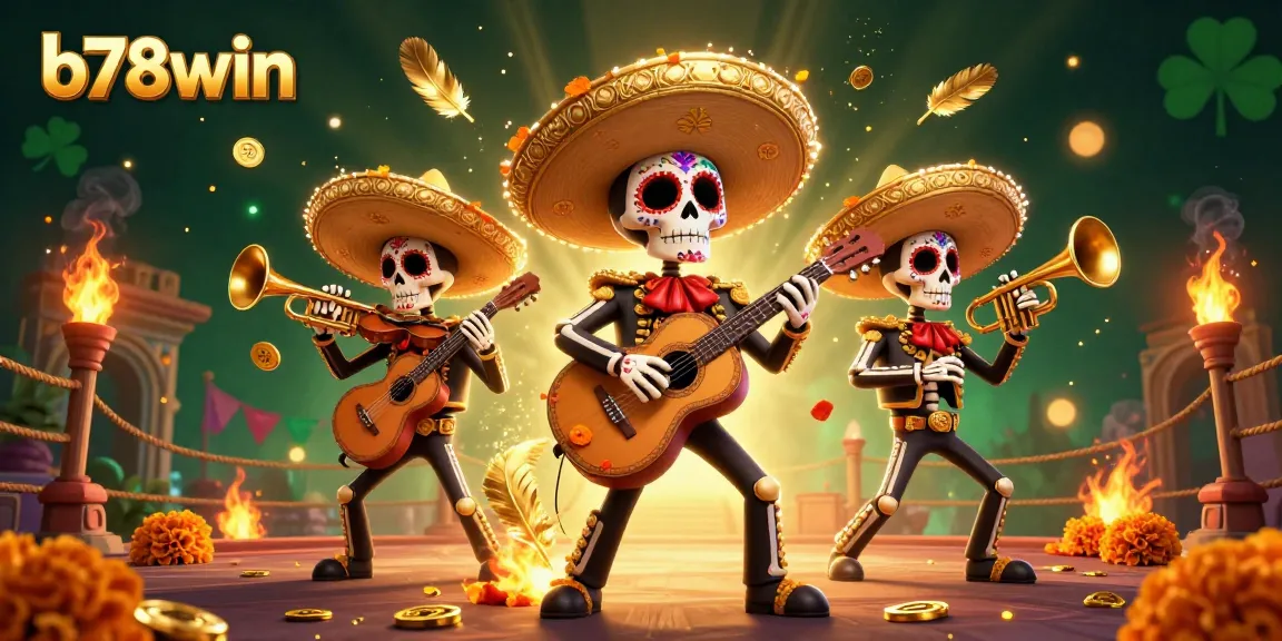 Bet on excitement with b78win's action-packed illustration featuring a mariachi band