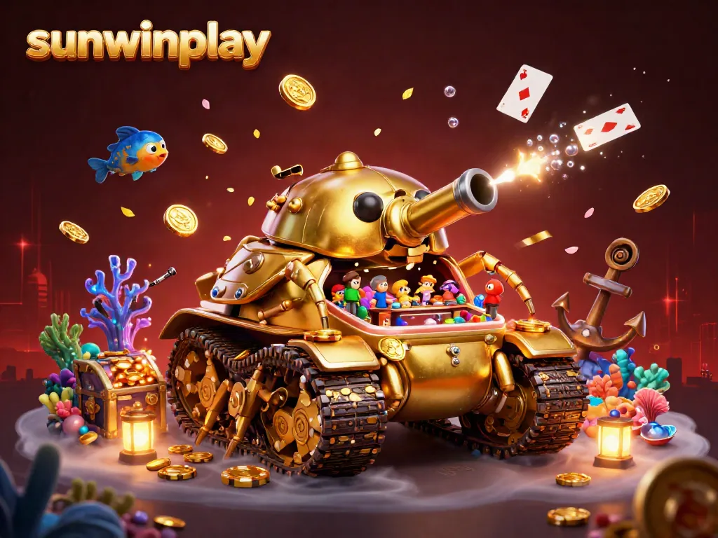 Experience vibrant fun at sunwinplay with a golden beetle tank casino explosion of treasures and games.