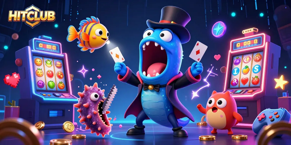 HITCLUB engages players in thrilling casino card tricks amidst a vivid underwater gaming world.