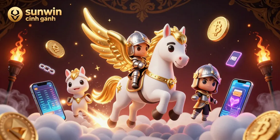 Experience thrilling gameplay with sunwin chính hãng, featuring a 3D celestial horse and crypto elements.
