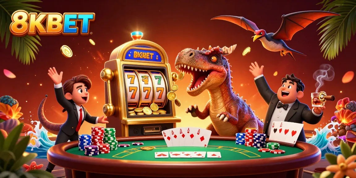 Experience the thrill of 8KBET as a pachycephalosaurus hits a jackpot with coins flying!