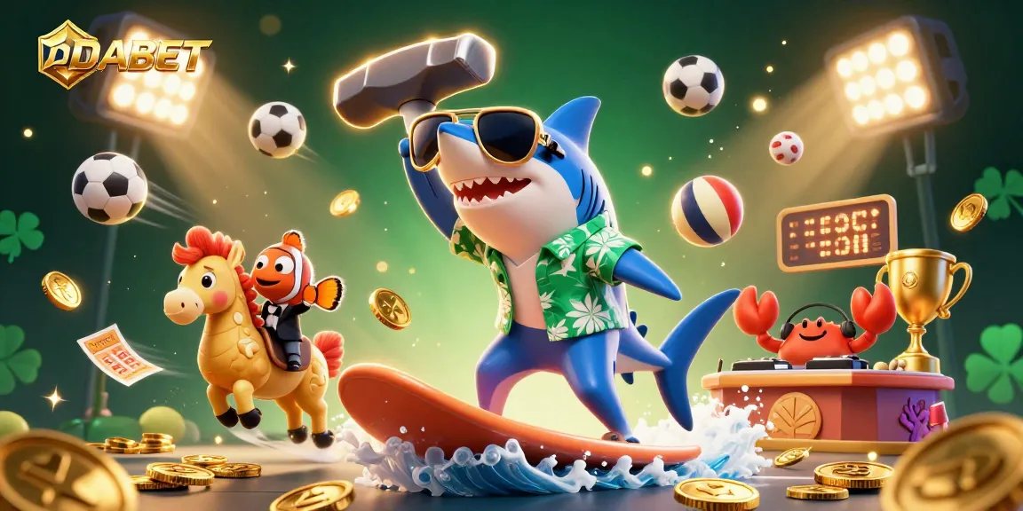 DABET offers an exciting casino experience with animated characters enjoying games and winning rewards