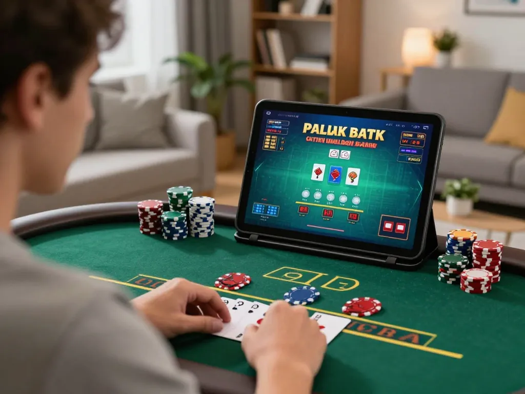Player engaging in live dealer blackjack at rr88.center in a cozy home setting.