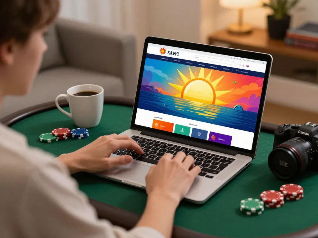 Engaging gameplay on a sunwin poker app with vibrant graphics and cozy home atmosphere.