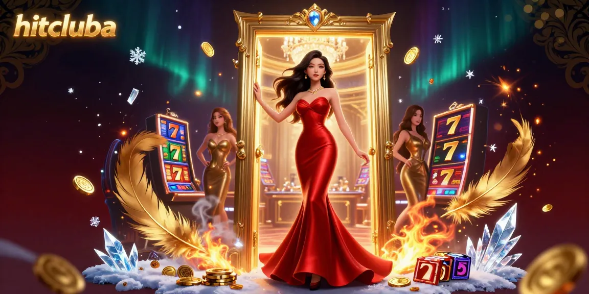 Engage with hitcluba's thrilling casino experience in an immersive VIP setting with golden light.