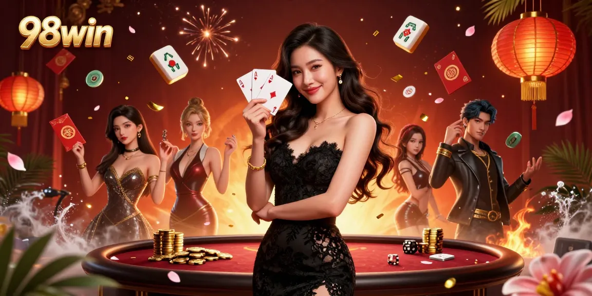 Engage in thrilling gameplay with 98win's captivating casino atmosphere, featuring dynamic gaming elements.
