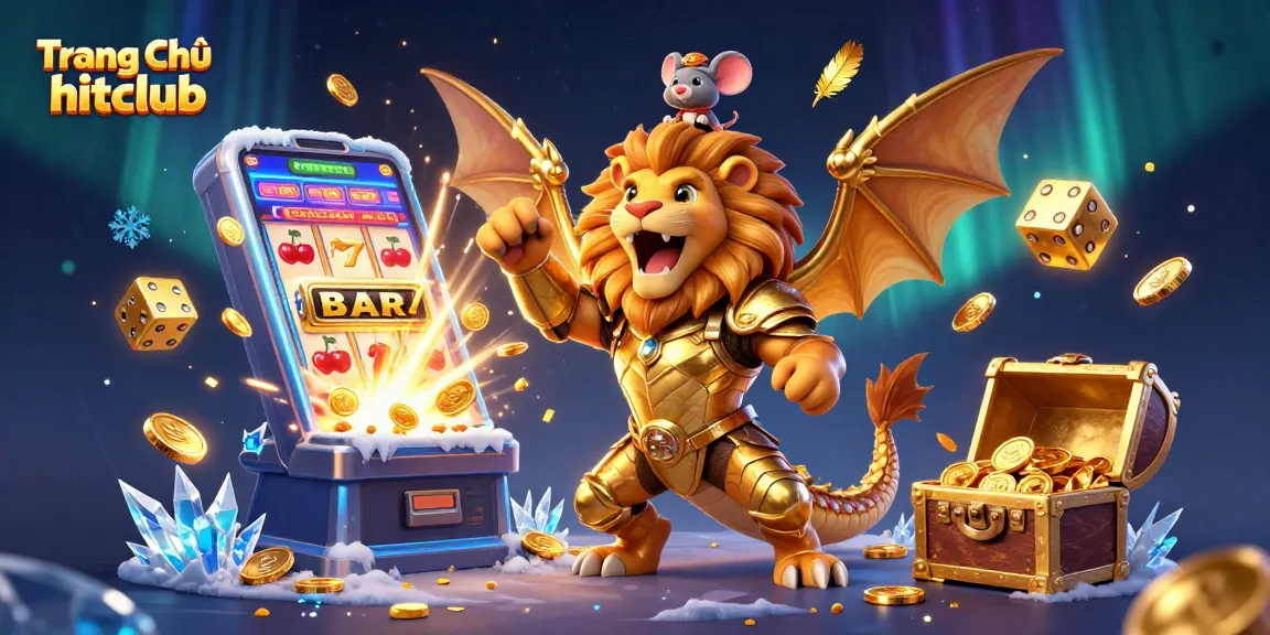 Engage in exhilarating gameplay at the Trang Chủ hitclub with a magical casino scene featuring slot jackpots.