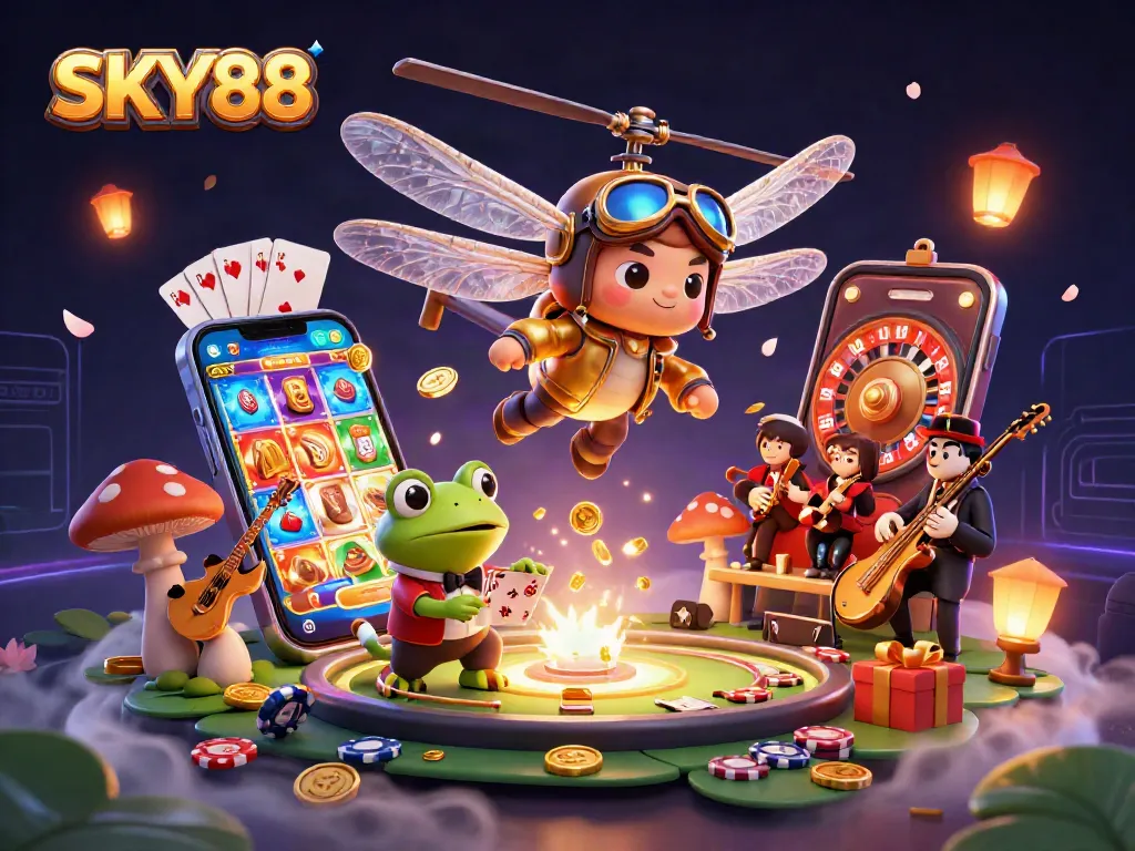Engage in thrilling gaming experiences with SKY88, immersing in vibrant casino action.