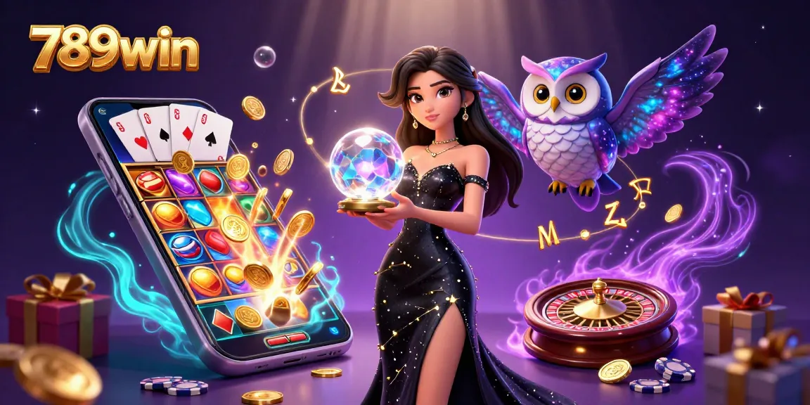 Experience thrilling gameplay with 789win, showcased in a vibrant casino-themed illustration.