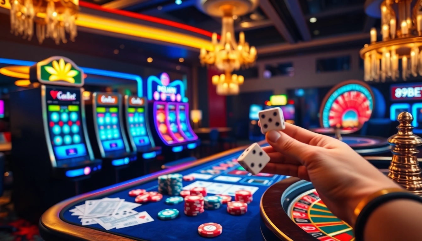 Exciting online gambling scene showcasing trang chủ 89bet with thrilling casino elements.