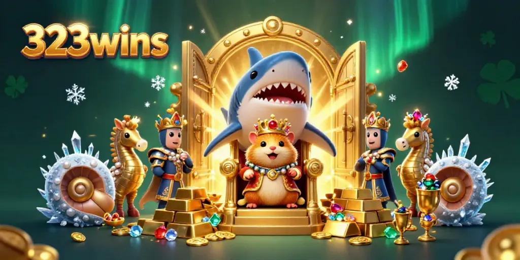 Experience thrilling gaming action with 323wins featuring an imaginative 3D casino scene.