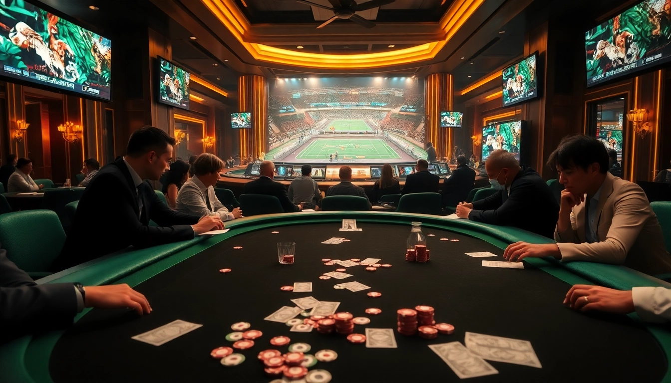 Experience thrilling betting on SV 388 with vibrant casino tables and live cockfighting.